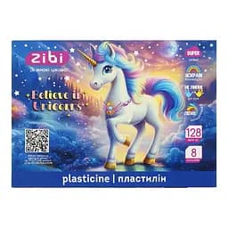 Пластилин Unicorn KIDS Line, 8 цветов, 128 г