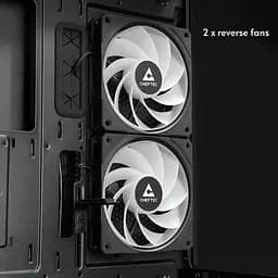 Корпус Chieftec VISTA GT-01B-OP 3x120 мм A-RGB, ATX, без БЖ, Black (GT-01B-OP) - мініатюра 2