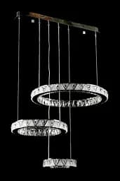 Світлодіодна люстра Splendid Ray L51007/50+35+20L/3 LED з кришталем, хром, 100 Вт, з пультом і димером - мініатюра 2