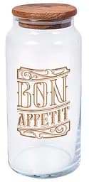 Банка Bon Appetit з дерев'яною кришкою 1.4 л HEREVIN kuh0017022