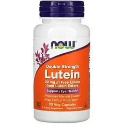 Натуральная добавка NOW Lutein 20 mg, 90 вегакапсул