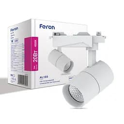 Светодиодный трековый светильник Feron AL103 20Вт 4000K белый