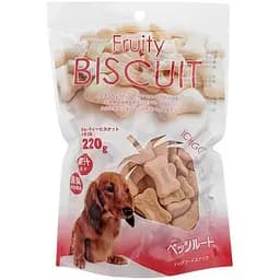 DoggyMan Biscuit Strawberry доггимен бисквит клубника фруктовое печенье, лакомство для собак 0.22кг