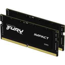 Модуль пам'яті для ноутбука SoDIMM DDR5 32GB (2x16GB) 5600 MHz Impact Black Kingston Fury (ex.HyperX) (KF556S40IBK2-32) - мініатюра 2