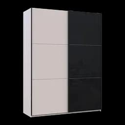 Шафа-купе Doros G-Caiser Кашемір/Чорний 1 ДСП/1 скло 3 частини 180х60х240 (42005323) - мініатюра 5