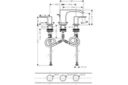 Змішувач для умивальника Hansgrohe Vivenis 75033000 хром - мініатюра 2