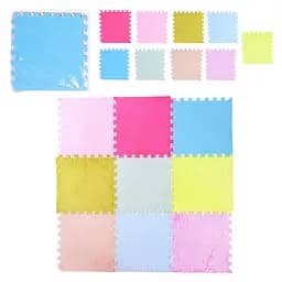 Деткий коврик-пазл Bambi K9703 плюшевый 30x30x0,6 см 9 деталей