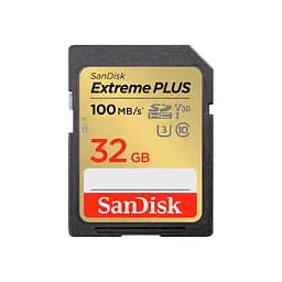 Карта пам'яті SanDisk 32GB SDXC class 10 Extreme PLUS (SDSDXWT-032G-GNCIN) - мініатюра 1