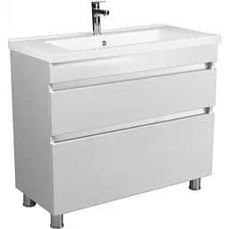 Тумба Мойдодир MoonShine 100 з умивальником Cosmo 100 підлогова Білий