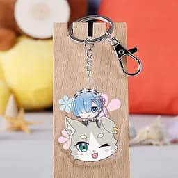 Брелок Життя з нуля в альтернативному світі Рем Re: Zero Rem акриловий 5 см