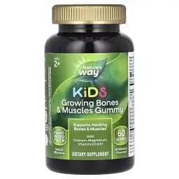 Здоровый рост костей и мышц Nature's Way Kids Growing Bones&Muscles Gummy вкус ягод для детей от 2 лет 60 жевательных конфет