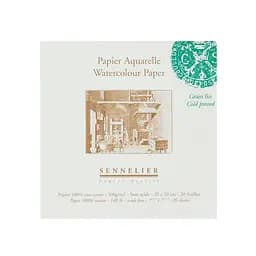 Склейка для акварелі Sennelier, 20 аркушів, холодне пресування, 300 г/м, 20x20 см