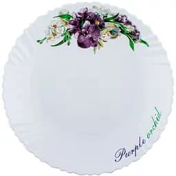 Тарелка обеденная Vittora Wave фиолетовая орхидея 220 мм (101799)