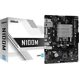 Материнська плата ASRock N100M (Quad-Core N100 3.4GHz, 1xDDR4 DIMM, VGA/HDMI/DP, 1xPCIe, 2xSATAIII, M.2, GLan, mATX) - мініатюра 5