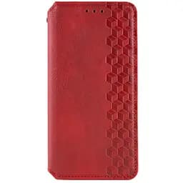 Шкіряний чохол-книжка GETMAN Cubic (PU) для Apple iPhone 13 (6.1) Червоний