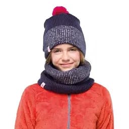 Дитяча шапка Buff Junior Knitted & Polar Hat Audny Синій-Рожевий - мініатюра 2