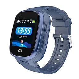 Розумний дитячий годинник Lemfo M-08 з GPS, прослушкою, SIM картою, українською мовою та до 2 днів роботи Синій
