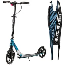 Самокат Best Scooter Чорно-блакитний 000255862