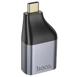 Адаптер перехідник Hoco UA35 Type-C to RJ45 metal grey - мініатюра 3