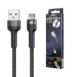 Дата Кабель для заряджання REMAX Jany RC-124m USB 2.0 — micro USB 2.4A Чорний (1м) - мініатюра 2