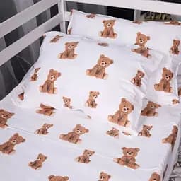 Комплект постільної білизни MirSon Фланель 017 Teddy білий 110х140 см (2200009655531) - мініатюра 4