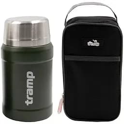 Термос Tramp с широким горлом 800 мл в чехле Olive (1042-TRC-132-olive)