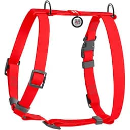 Шлея для собак Waudog Waterproof анатомічна Н-подібна з QR паспортом XL 60-98 см червона