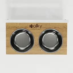Hollky Flex M — миски на регульованій підставці для середніх собак (2 × 0.85 л) - мініатюра 6