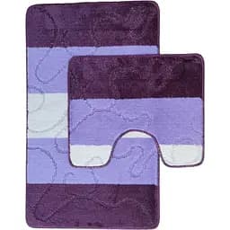 Набір килимків для ванної Vezzer Avangartline 60x100 та 60x50 см бузковий (VZA02363)