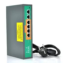 Коммутатор POE SICSO 48V с 4 портами POE 100Мбит + 2порт Ethernet(UP-Link) - мініатюра 2