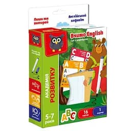 Гра з маркером Vladi Toys Пиши та витирай, Англійський алфавіт, укр. мова (VT5010-23)