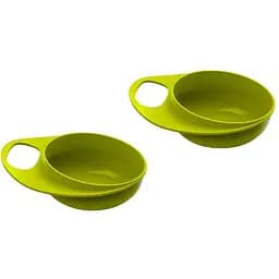 Тарілка Nuvita Easy Eating, глибока, 190 мл, салатова, 2 шт. (NV8431Lime)