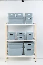 Кошик Idea Home Pyramid з кришкою 2.8 л 24x18.3x8.5 см блакитний (00637 Blue) - мініатюра 3
