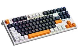 Клавіатура ігрова механічна GamePro GPMK-18 Red Swich Hot-Swap TKL RGB White - мініатюра 2