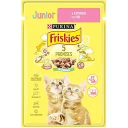 Влажный корм для котят Friskies Junior с курицей в подливке 85 г