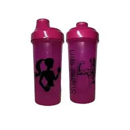 Шейкер No Brand Super Girl 700 мл (закрутка/сітка), Pink