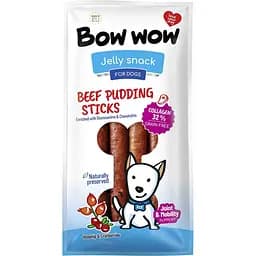 Лакомство для собак Bow wow пудинговые палочки из говядины, коллагена, шиповника и клюквы 6 шт.