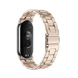 Ремінець для фітнес-браслета Tamister для Xiaomi Mi Band 8 і 9 Type C металевий із застібкою рожеве золото - мініатюра 4