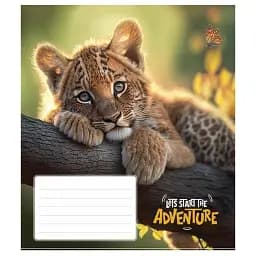 Тетрадь ученическая Школярик Adventure 012-3291K-1 в клеточку 12 листов