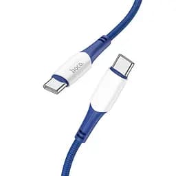 Кабель Hoco Type-C to Type-C Ferry charging data cable X70 синий 60W