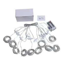 Гірлянда штора LED Star великі краплі роси 3х2.5 м 300 led RGB з пультом - мініатюра 2