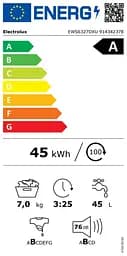 Electrolux Пральна машина Electrolux фронтальна, 7кг, 1200, A, 48см, дисплей, інвертор, сріблястий темний - мініатюра 4