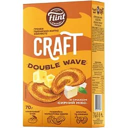 Грінки пшенично-житні хвилясті Flint Craft Gren Double Wave зі смаком Сирний мікс 70 г
