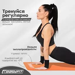 Килимок для фітнесу та йоги NBR 10 мм Помаранчевий EasyFit fit0025052 - мініатюра 5