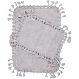 Набір килимків Irya Lorna gri 90х60 см та 60х40 см світло-сірий (svt-2000022296243)