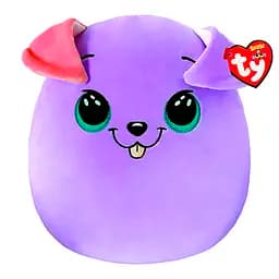 Мягкая игрушка TY Squish-A-Boos Пес Bitsy 20 см фиолетовый (39225)