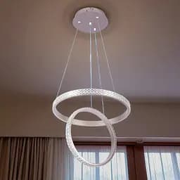 Сучасна люстра кільця з LED-підсвічуванням Levistella 7871222 (400+300) CF - мініатюра 2