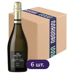 Вино игристое Moinet Prosecco Spumante DOC белое брют 0.75 л х 6 шт.