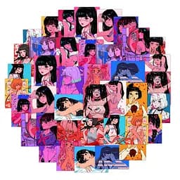 Стікерпак Дівчата Набір наклейок GeekLand Girl 40 штук