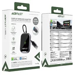 Адаптер ACEFAST QC1 CarPlay wireless adapter for car Metal Gray (6974316285793) - мініатюра 2